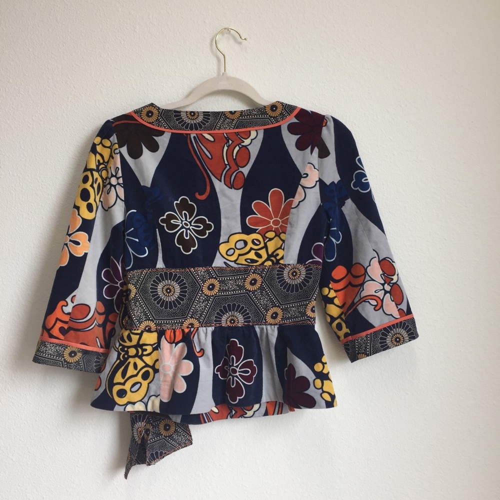 Anthro elevenses Tokyo Calling velvet blazer S - Picture 2 of 8